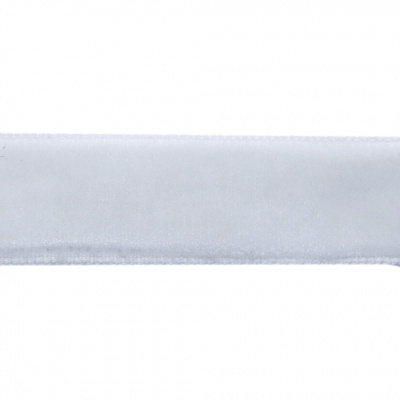Лента бархатная нейлон, шир.12 мм, (упак. 45,7м), цв.01-белый - купить в Волгодонске. Цена: 457.61 руб.