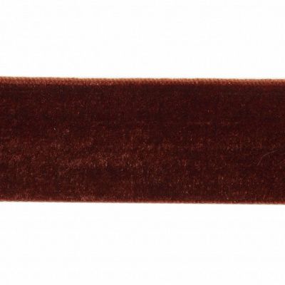 Лента бархатная нейлон, шир.25 мм, (упак. 45,7м), цв.120-шоколад - купить в Волгодонске. Цена: 981.09 руб.