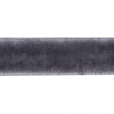 Лента бархатная нейлон, шир.12 мм, (упак. 45,7м), цв.189-т.серый - купить в Волгодонске. Цена: 457.61 руб.