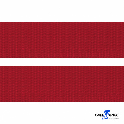 Красный- цв.171-Текстильная лента-стропа 550 гр/м2 ,100% пэ шир.30 мм (боб.50+/-1 м) - купить в Волгодонске. Цена: 475.36 руб.