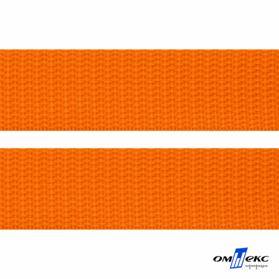 Оранжевый- цв.523 -Текстильная лента-стропа 550 гр/м2 ,100% пэ шир.25 мм (боб.50+/-1 м) - купить в Волгодонске. Цена: 405.80 руб.
