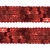 Тесьма с пайетками 3, шир. 20 мм/уп. 25+/-1 м, цвет красный - купить в Волгодонске. Цена: 778.19 руб.