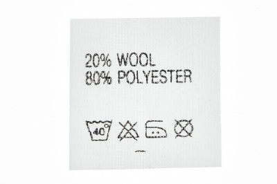 Состав и уход 20% wool 80% poliester - купить в Волгодонске. Цена: 64.21 руб.