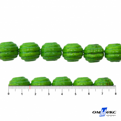 0309-Бусины деревянные "ОмТекс", 16 мм, упак.50+/-3шт, цв.019-зеленый - купить в Волгодонске. Цена: 62.22 руб.