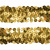 Тесьма с пайетками D16, шир. 30 мм/уп. 25+/-1 м, цвет золото - купить в Волгодонске. Цена: 1 087.39 руб.