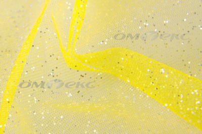 Сетка Глиттер, 40 гр/м2, шир.160см, цвет жёлтый - купить в Волгодонске. Цена 163.01 руб.