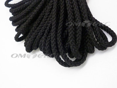 Шнур В-035 4 мм круп.плетение 100 м черный - купить в Волгодонске. Цена: 156.40 руб.