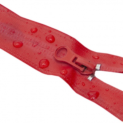 Молния водонепроницаемая PVC Т-7, 20 см, неразъемная, цвет (820)-красный - купить в Волгодонске. Цена: 21.56 руб.