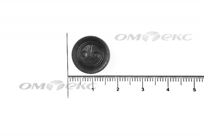 51820/15 мм (2 пр)  черные пуговицы - купить в Волгодонске. Цена: 0.87 руб.