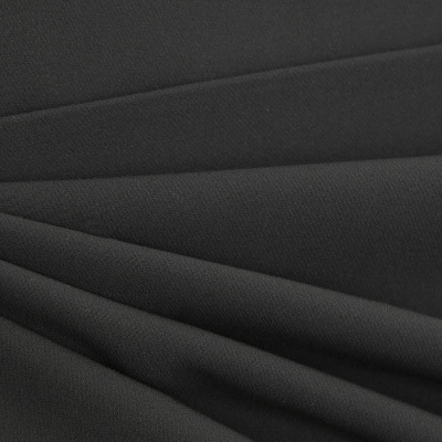 Костюмная ткань "Элис", 220 гр/м2, шир.150 см, цвет чёрный - купить в Волгодонске. Цена 308 руб.
