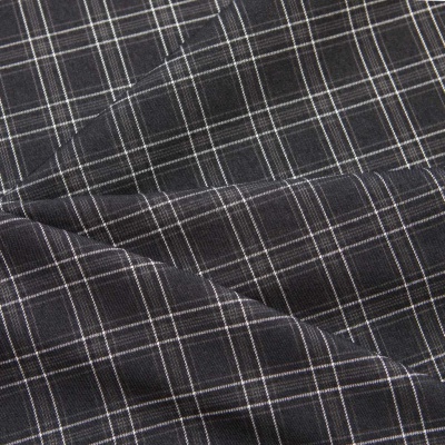 Ткань костюмная клетка 25052 2027, 198 гр/м2, шир.150см, цвет т.серый/сер/бел - купить в Волгодонске. Цена 431.49 руб.