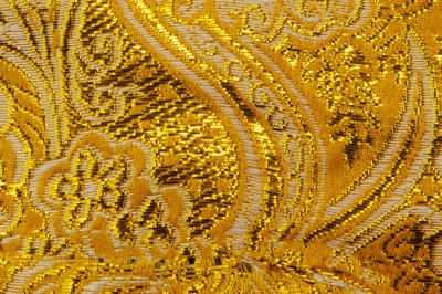 Ткань костюмная жаккард №12, 140 гр/м2, шир.150см, цвет жёлтый - купить в Волгодонске. Цена 383.29 руб.