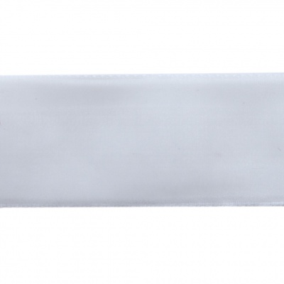 Лента бархатная нейлон, шир.25 мм, (упак. 45,7м), цв.01-белый - купить в Волгодонске. Цена: 981.09 руб.