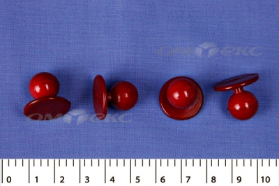 Пуговица поварская "Пукля", 10 мм, цвет красный - купить в Волгодонске. Цена: 2.28 руб.