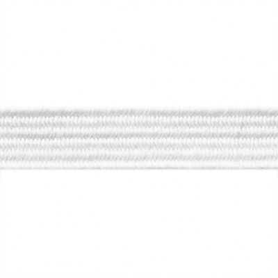 Резиновые нити с текстильным покрытием, шир. 6 мм (182 м/уп), цв.-белый - купить в Волгодонске. Цена: 705.59 руб.
