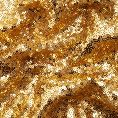 Сетка с пайетками №3, 188 гр/м2, шир.140см, цвет золотой - купить в Волгодонске. Цена 454.12 руб.