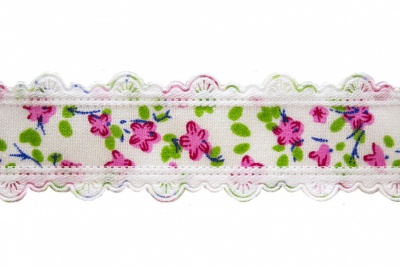 Тесьма декоративная 0385-6170, шир. 25 мм/уп. 22,8+/-1 м, цвет 02-розовый - купить в Волгодонске. Цена: 364.70 руб.