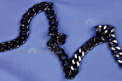 Цепь металл декоративная №9 (13,5*16,5) черная (10+/-1 м)  - купить в Волгодонске. Цена: 808.92 руб.