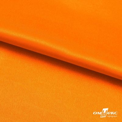 Поли креп-сатин 15-1263, 125 (+/-5) гр/м2, шир.150см, цвет оранжевый - купить в Волгодонске. Цена 155.57 руб.