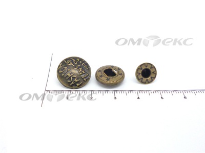 Кнопки металл 15 мм альфа антик с рис.№3  - купить в Волгодонске. Цена: 2.90 руб.
