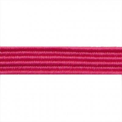 Резиновые нити с текстильным покрытием, шир. 6 мм ( упак.30 м/уп), цв.- 84-фуксия - купить в Волгодонске. Цена: 155.22 руб.