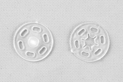 Кнопки пришивные пластиковые 15 мм, блистер 24шт, цв.-прозрачные - купить в Волгодонске. Цена: 68.79 руб.