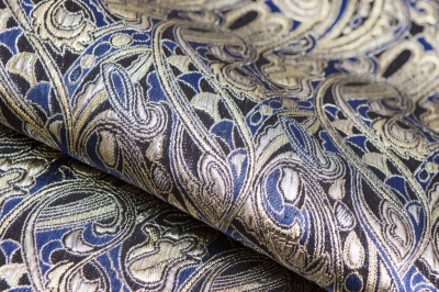 Ткань костюмная жаккард, 135 гр/м2, шир.150см, цвет синий№18 - купить в Волгодонске. Цена 441.95 руб.