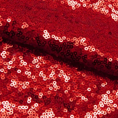 Сетка с пайетками №8, 188 гр/м2, шир.140см, цвет красный - купить в Волгодонске. Цена 433.60 руб.