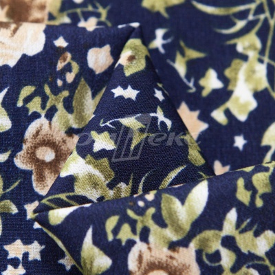 Плательная ткань "Фламенко" 1.1, 80 гр/м2, шир.150 см, принт растительный - купить в Волгодонске. Цена 243.96 руб.