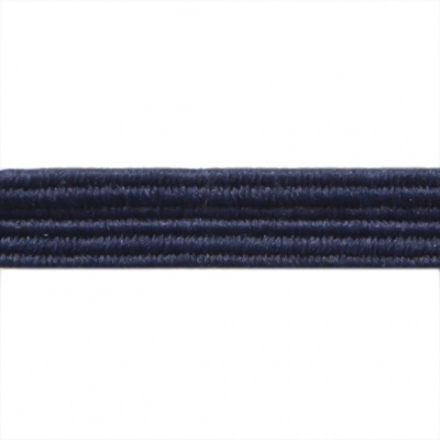 Резиновые нити с текстильным покрытием, шир. 6 мм ( упак.30 м/уп), цв.- 117-т.синий - купить в Волгодонске. Цена: 152.05 руб.