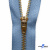 Молнии джинсовые металл т-5, 18 см латунь (YG), цв.-деним (231) - купить в Волгодонске. Цена: 22.80 руб.