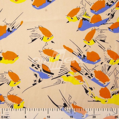 Плательная ткань "Софи" 14.1, 75 гр/м2, шир.150 см, принт птицы - купить в Волгодонске. Цена 241.49 руб.