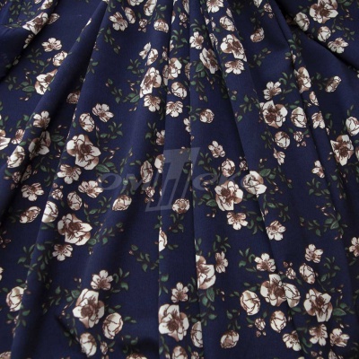 Плательная ткань "Фламенко" 3.2, 80 гр/м2, шир.150 см, принт растительный - купить в Волгодонске. Цена 239.03 руб.