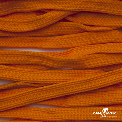 Шнур плетеный (плоский) d-12 мм, (уп.90+/-1м), 100% полиэстер, цв.267 - оранжевый - купить в Волгодонске. Цена: 8.62 руб.