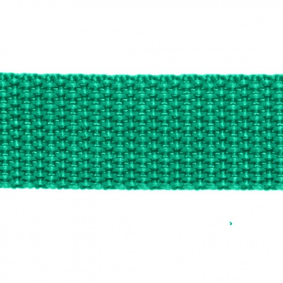 Стропа текстильная, шир. 25 мм (в нам. 50+/-1 ярд), цвет яр.зелёный - купить в Волгодонске. Цена: 397.52 руб.