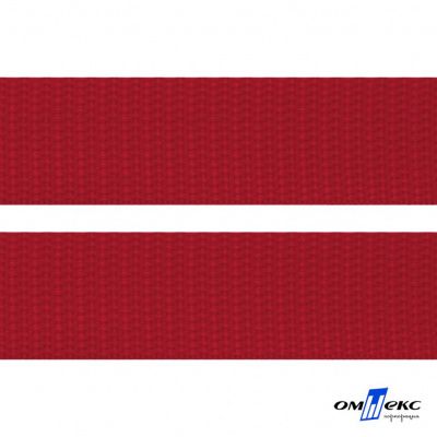 Красный - цв.171- Текстильная лента-стропа 550 гр/м2 ,100% пэ шир.50 мм (боб.50+/-1 м) - купить в Волгодонске. Цена: 797.67 руб.