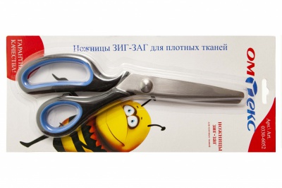 Ножницы арт.0330-6052 "ЗИГ-ЗАГ" 5 мм, для плотных тканей , 9"/ 229 мм - купить в Волгодонске. Цена: 733.08 руб.