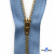 Молнии джинсовые металл т-4, 18 см латунь (YG), цв.-деним (231) - купить в Волгодонске. Цена: 21.57 руб.
