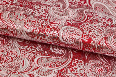 Ткань костюмная жаккард, 135 гр/м2, шир.150см, цвет красный№3 - купить в Волгодонске. Цена 441.94 руб.