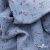 Ткань Муслин принт, 100% хлопок, 125 гр/м2, шир. 140 см, #2308 цв. 69 серо-голубой с цветком - купить в Волгодонске. Цена 413.11 руб.