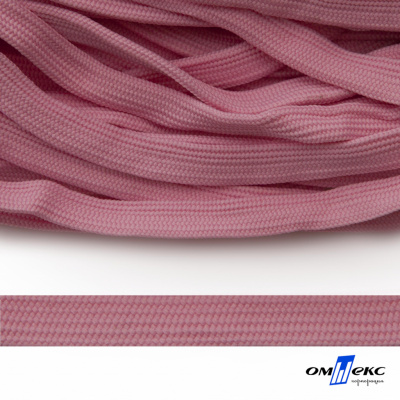 Шнур плетеный (плоский) d-12 мм, (уп.90+/-1м), 100% полиэстер, цв.256 - розовый - купить в Волгодонске. Цена: 8.62 руб.