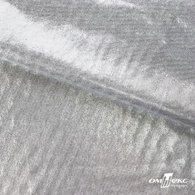 Трикотажное полотно голограмма, шир.140 см, #602 -белый/серебро - купить в Волгодонске. Цена 385.88 руб.