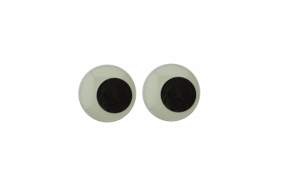 Глазки для игрушек, круглые, с бегающими зрачками, 8 мм/упак.100+/-2 шт, цв. -черно-белые - купить в Волгодонске. Цена: 28.86 руб.