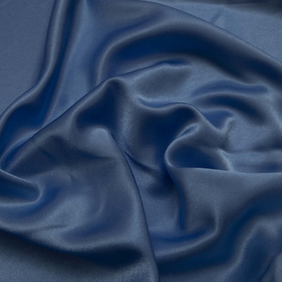 Поли креп-сатин 16-4132, 125 (+/-5) гр/м2, шир.150см, цвет голубой - купить в Волгодонске. Цена 157.15 руб.