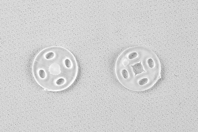 Кнопки пришивные пластиковые 10 мм, блистер 24шт, цв.-прозрачные - купить в Волгодонске. Цена: 48.41 руб.