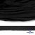 Шнур плетеный d-8 мм плоский, 70% хлопок 30% полиэстер, уп.85+/-1 м, цв.- чёрный - купить в Волгодонске. Цена: 735 руб.