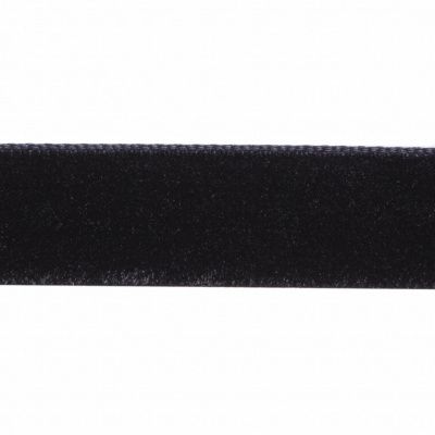 Лента бархатная нейлон, шир.12 мм, (упак. 45,7м), цв.03-черный - купить в Волгодонске. Цена: 448.27 руб.