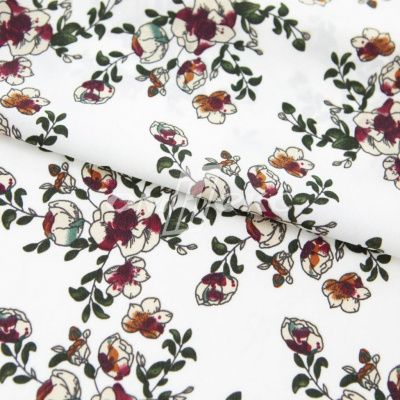 Плательная ткань "Фламенко" 23.1, 80 гр/м2, шир.150 см, принт растительный - купить в Волгодонске. Цена 264.56 руб.