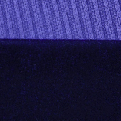 Бархат стрейч №14, 240 гр/м2, шир.160 см, (2,6 м/кг), цвет т.синий - купить в Волгодонске. Цена 748.44 руб.