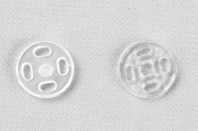 Кнопки пришивные пластиковые 11,5 мм, блистер 24шт, цв.-прозрачные - купить в Волгодонске. Цена: 59.44 руб.